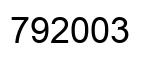 Number 792003 black image