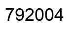 Number 792004 black image