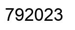 Number 792023 black image
