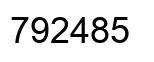 Number 792485 black image