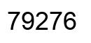 Número 79276 imagen negro
