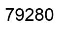 Number 79280 black image