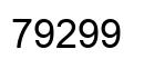 Number 79299 black image