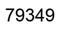Number 79349 black image