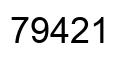 Number 79421 black image