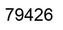 Number 79426 black image