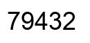 Number 79432 black image