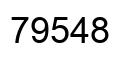Number 79548 black image