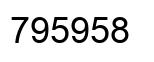 Number 795958 black image