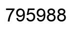 Number 795988 black image