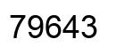 Número 79643 imagen negro