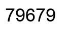 Número 79679 imagen negro