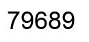Number 79689 black image