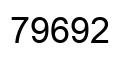 Number 79692 black image