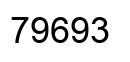 Number 79693 black image