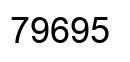 Number 79695 black image