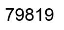 Number 79819 black image