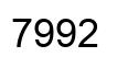 Number 7992 black image