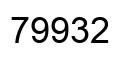 Number 79932 black image