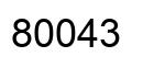 Number 80043 black image