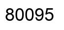 Número 80095 imagen negro