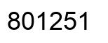 Número 801251 imagen negro