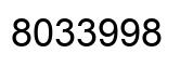 Number 8033998 black image