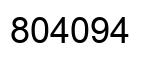 Number 804094 black image