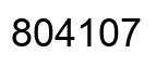 Number 804107 black image