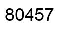 Number 80457 black image