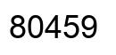 Number 80459 black image