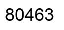 Number 80463 black image