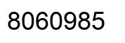 Number 8060985 black image