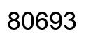 Number 80693 black image