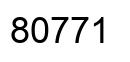 Number 80771 black image