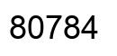 Number 80784 black image