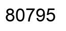 Número 80795 imagen negro