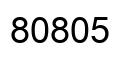 Number 80805 black image