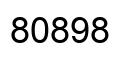 Number 80898 black image