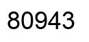 Number 80943 black image