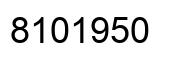 Number 8101950 black image