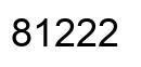 Number 81222 black image