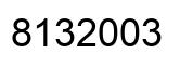 Number 8132003 black image