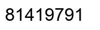 Number 81419791 black image
