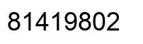 Number 81419802 black image