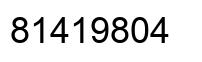 Number 81419804 black image