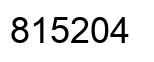 Number 815204 black image