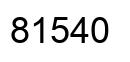 Number 81540 black image