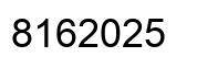 Número 8162025 imagen negro