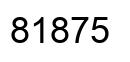 Número 81875 imagen negro